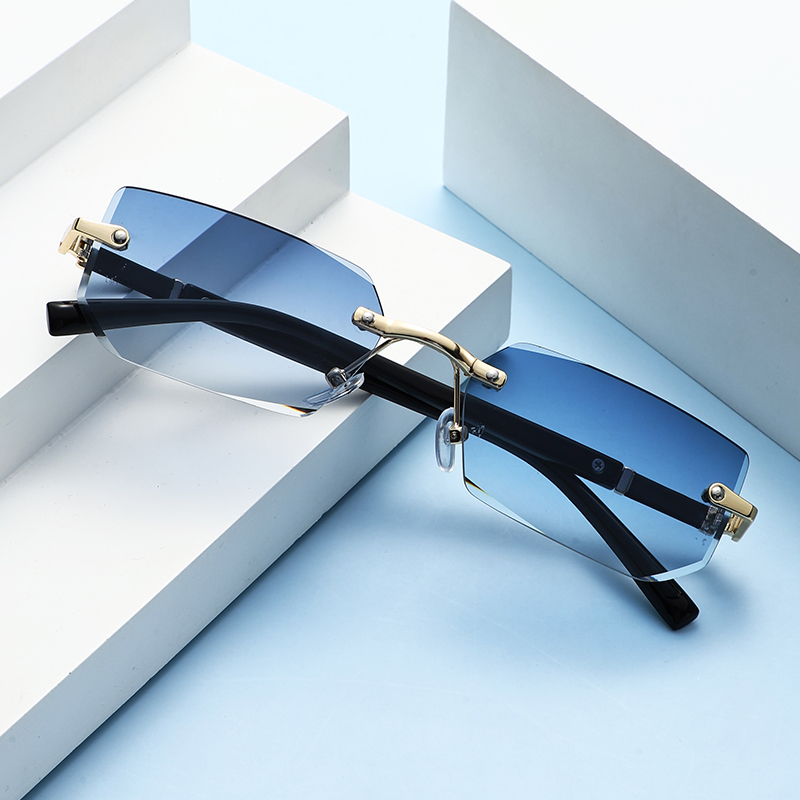 Street Fashion Glasses - Trendy Rimless Sunglasses Women Fashion Small