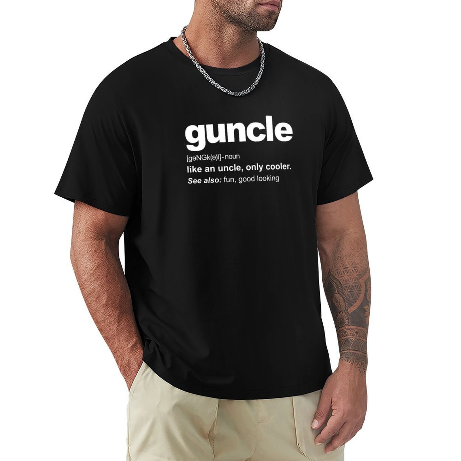 Street Fashion Definition - Guncle Definition Funny Gift for Gay