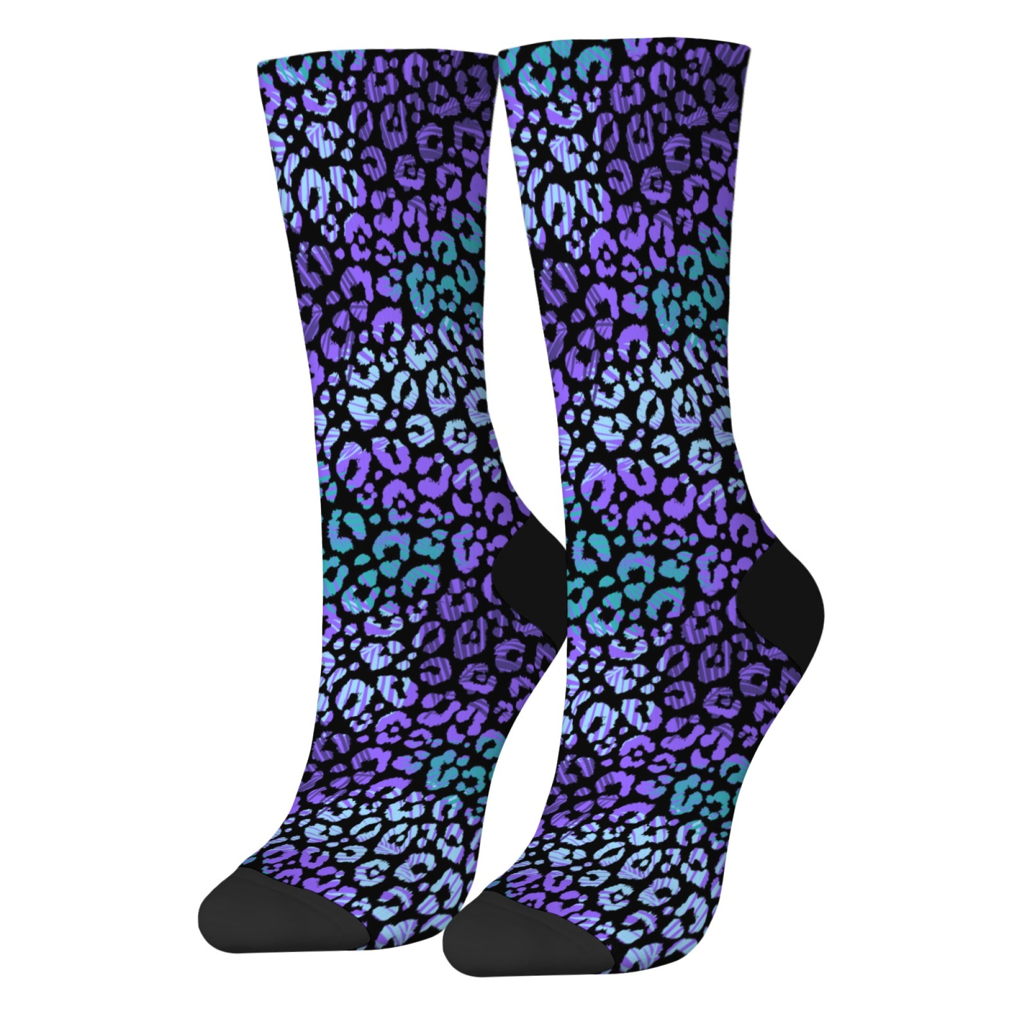 Street Fashion Style Youtube - Neon Leopard Print Socks Y2K Style