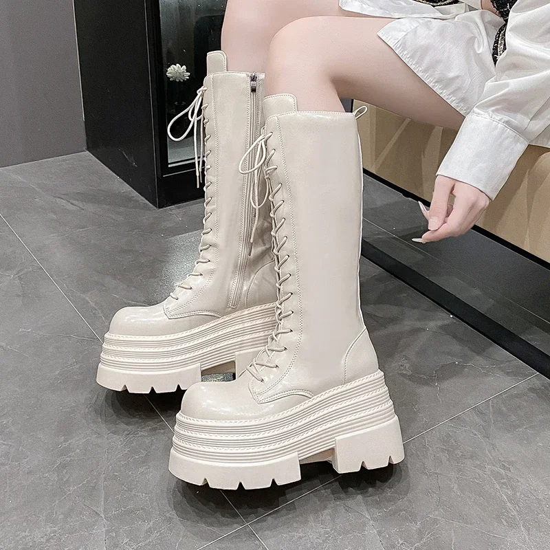 Chunky Sneaker Platform - 10CM New Women's Roman Long Boots