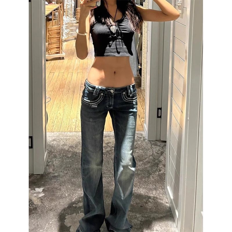 Bootcut Jeans Women Y2K Fashio - Street Fashion Week ulasan dan harga