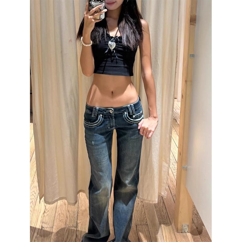 Bootcut Jeans Women Y2K Fashio - Street Fashion Week ulasan dan harga