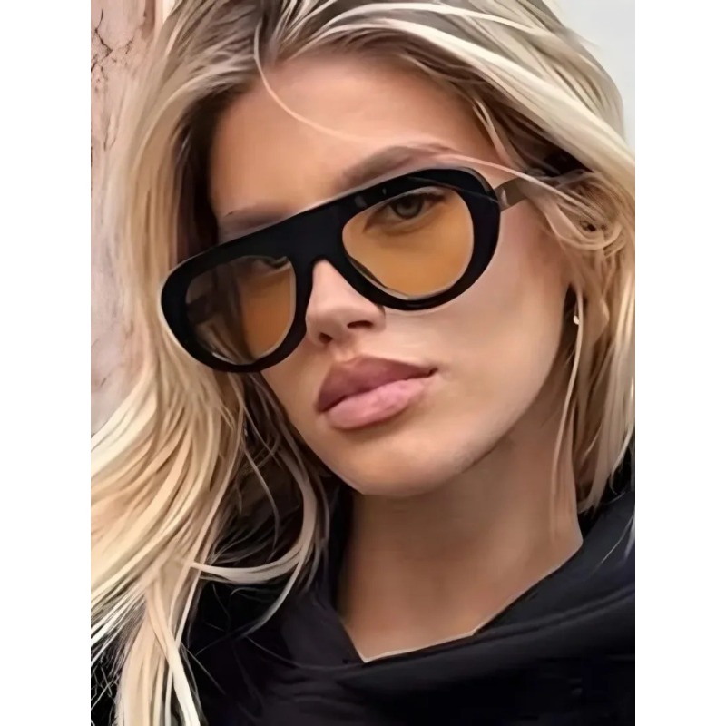 Y2K Retro Round Sunglasses Tre - Street Fashion Glasses ulasan dan harga