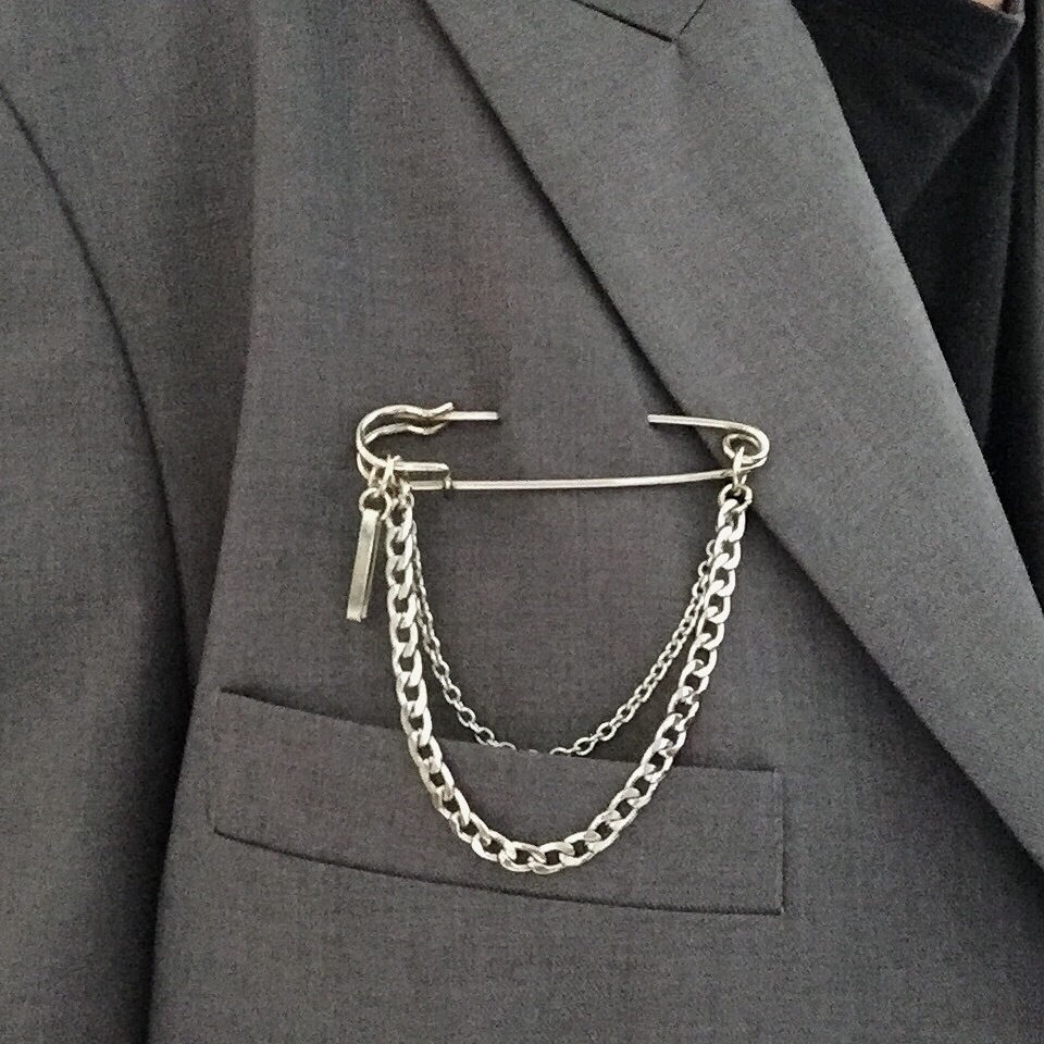 Punk Pendant Double Pin Clip C - Street Fashion In Korea ulasan dan harga