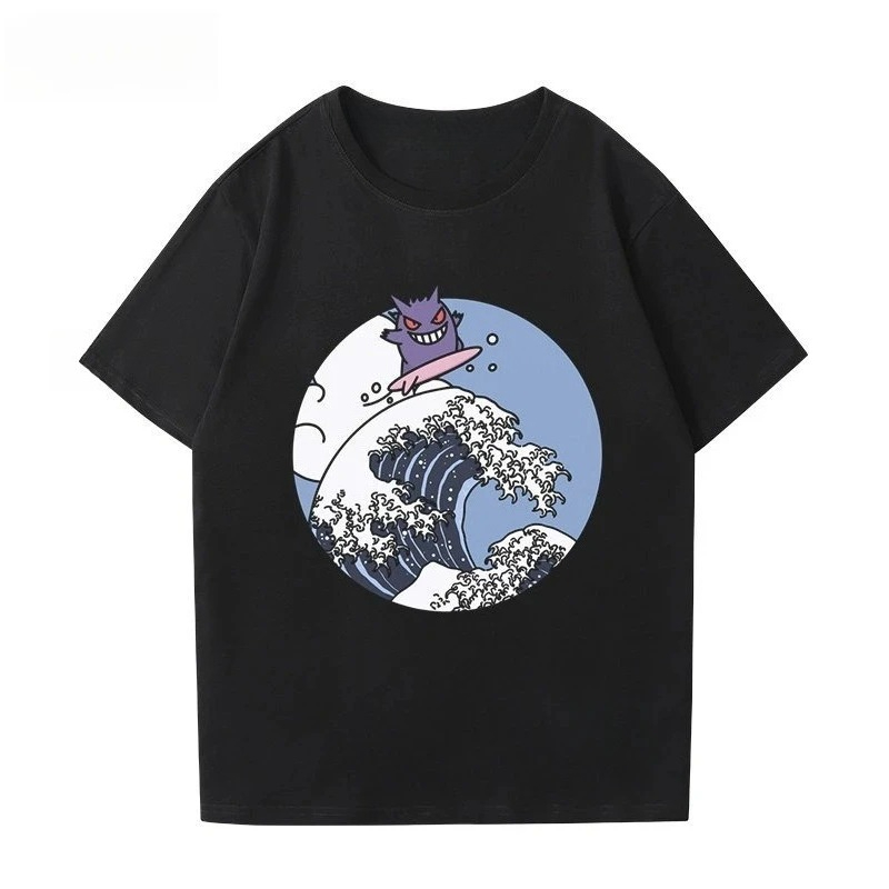 Pokémon Gengar Printing Tee Co - Street Fashion In Japan ulasan dan harga