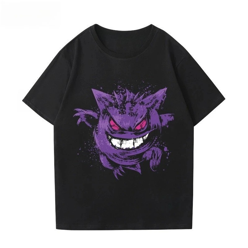 Pokémon Gengar Printing Tee Co - Street Fashion In Japan ulasan dan harga