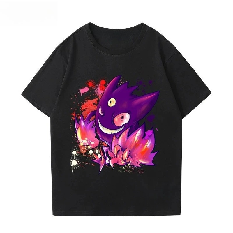 Pokémon Gengar Printing Tee Co - Street Fashion In Japan ulasan dan harga