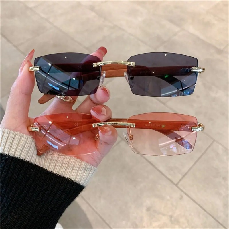 Trendy Punk Sunglasses Rimless - Street Fashion Glasses ulasan dan harga