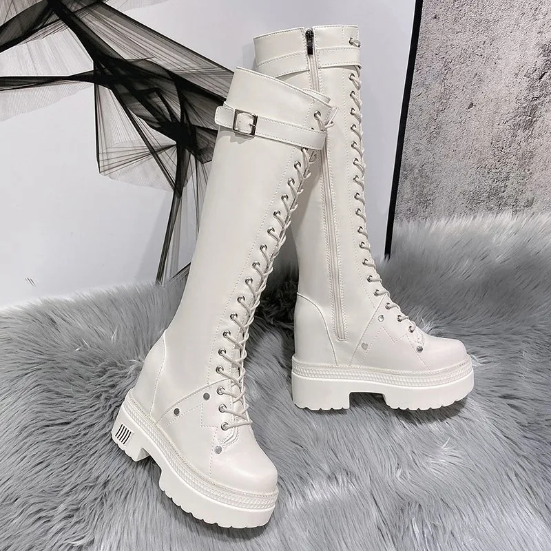 10CM New Women Platform Knee H - Chunky Sneaker Platform ulasan dan harga