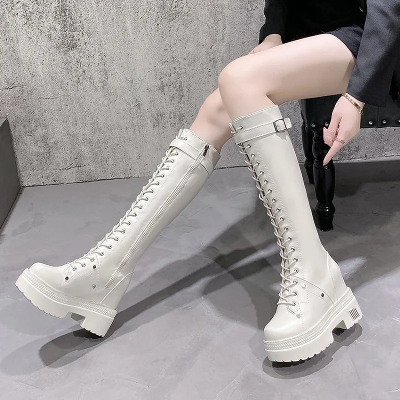10CM New Women Platform Knee H - Chunky Sneaker Platform ulasan dan harga