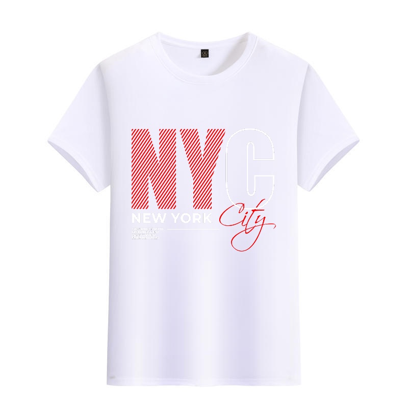 Men's Black Round-Neck Short-S - Street Style New York Fashion ulasan dan harga