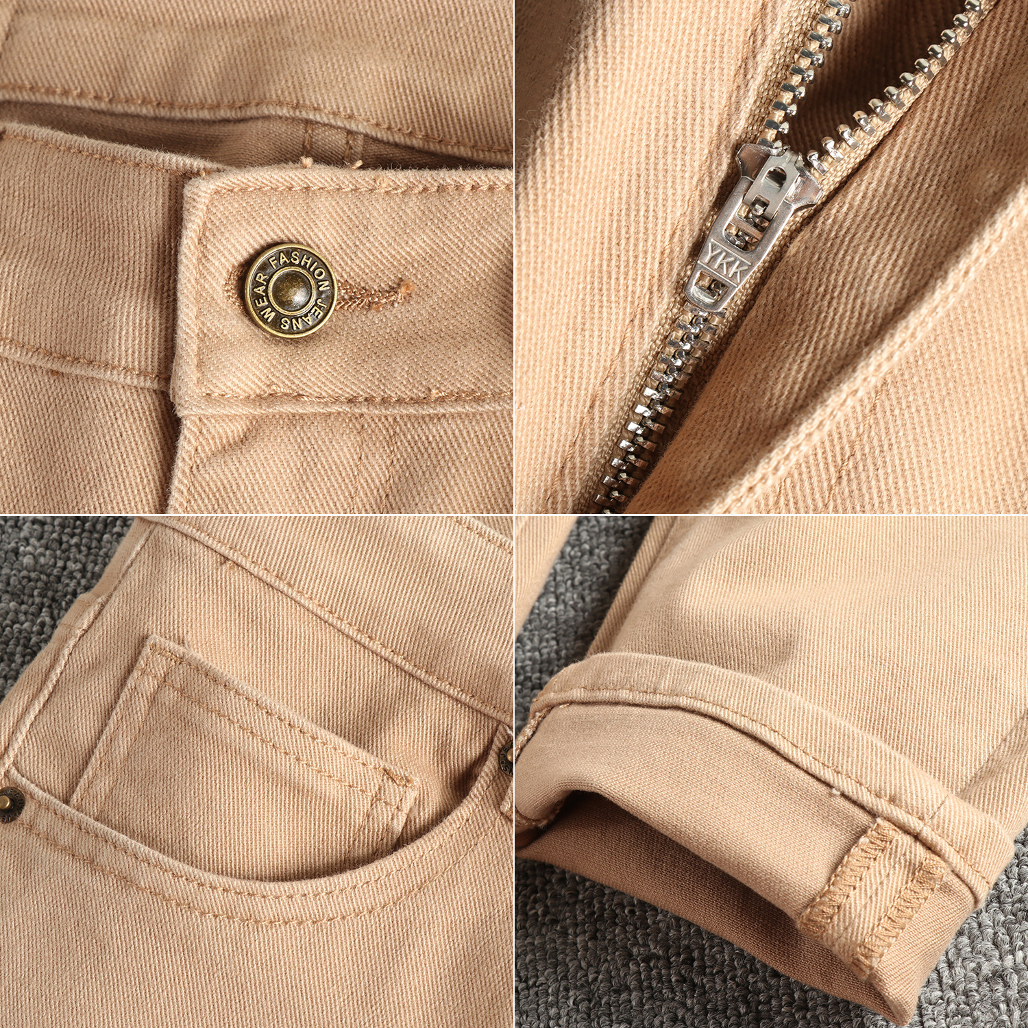 Men's Straight Leg White Denim - Street Fashion Com ulasan dan harga