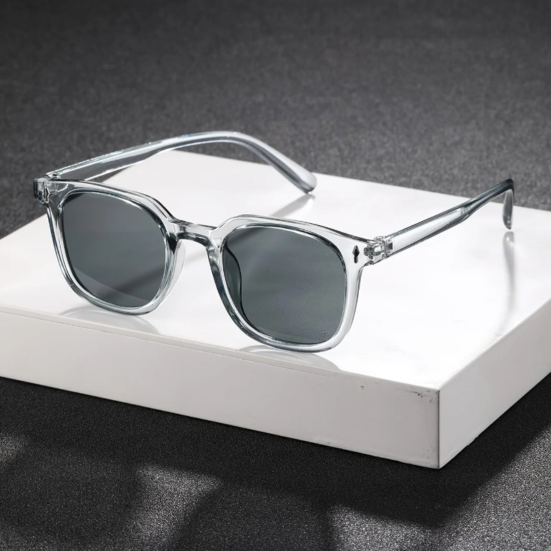 1PC Fashion Square Transparent - Street Fashion Glasses ulasan dan harga