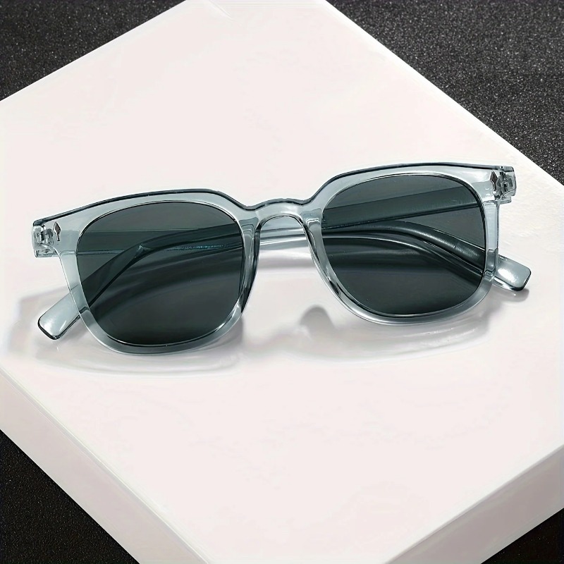 1PC Fashion Square Transparent - Street Fashion Glasses ulasan dan harga