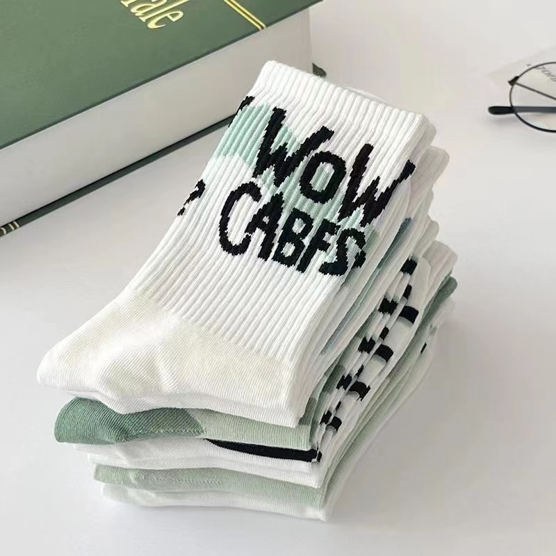 3/7 Pairs Women Striped Printe - Street Fashion Style Youtube ulasan dan harga