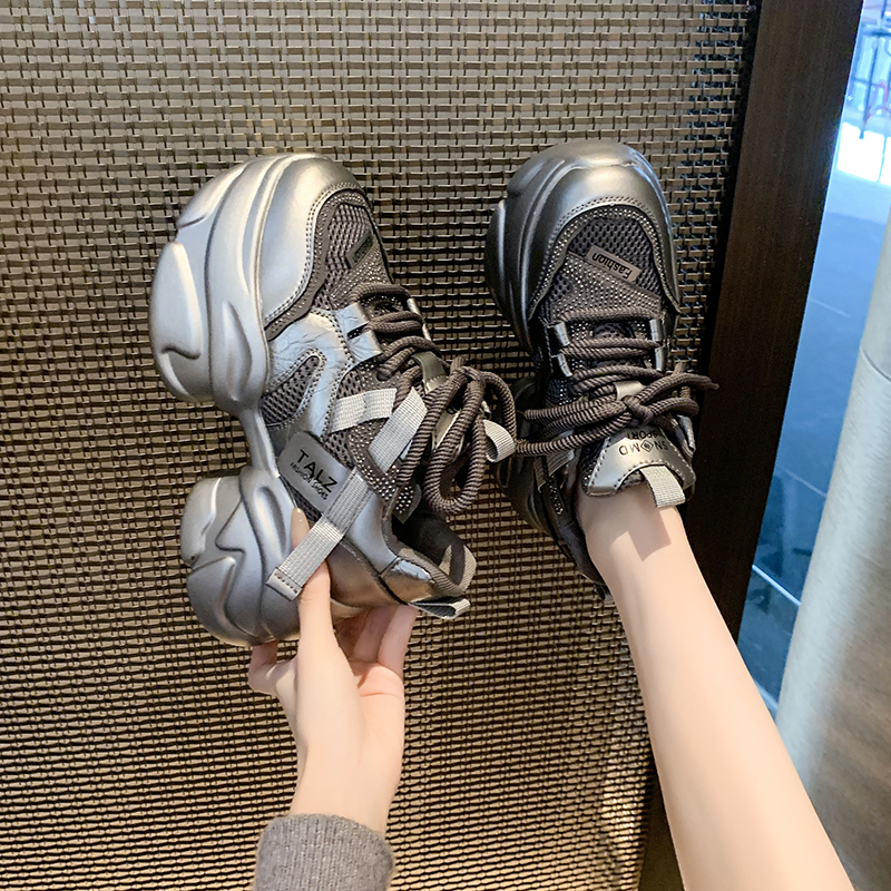 Women Mesh Chunky Sneakers Aut - Chunky Sneaker Platform ulasan dan harga