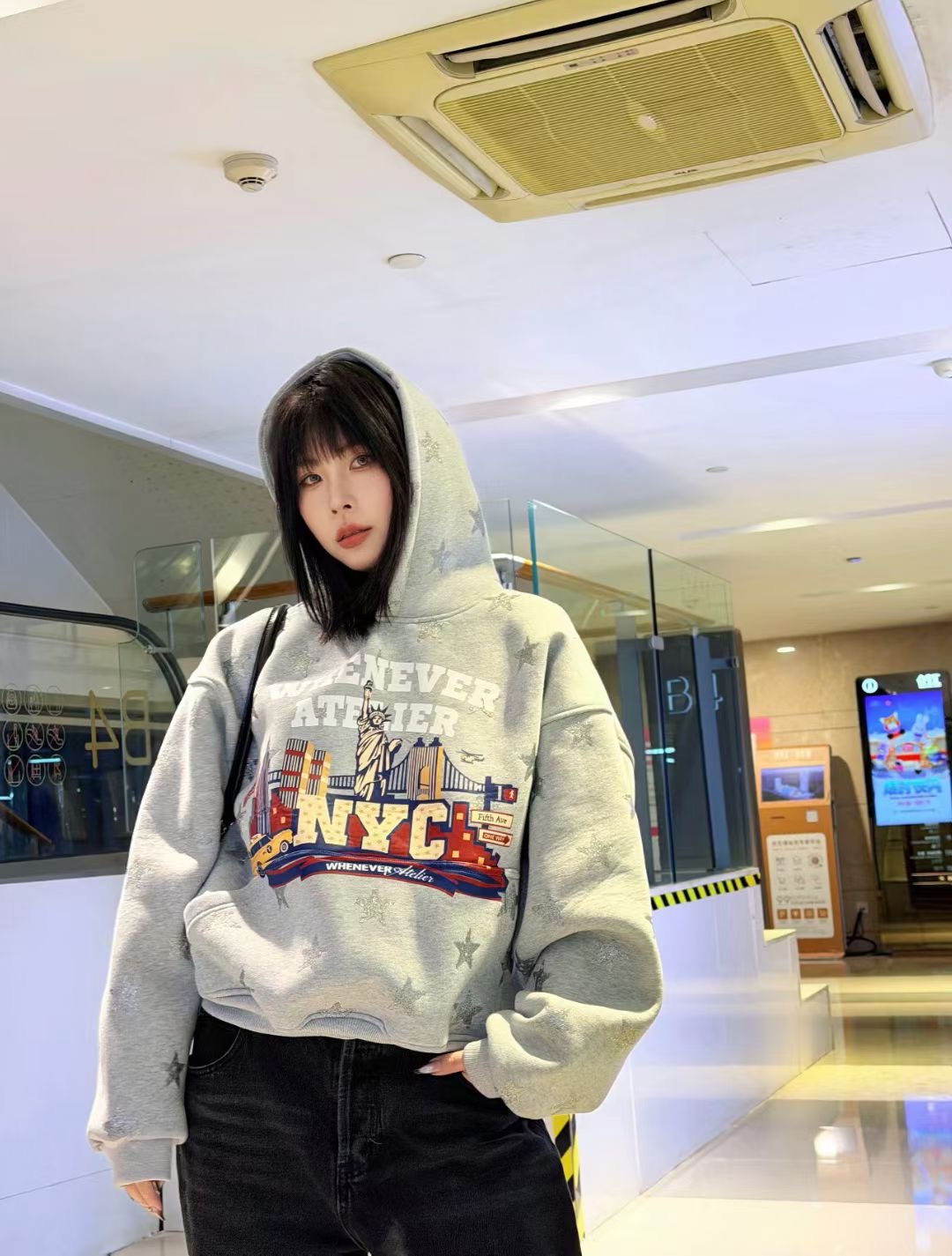 Women's Oversized Hoodie Sweat - Oversized Crewneck Fleece ulasan dan harga