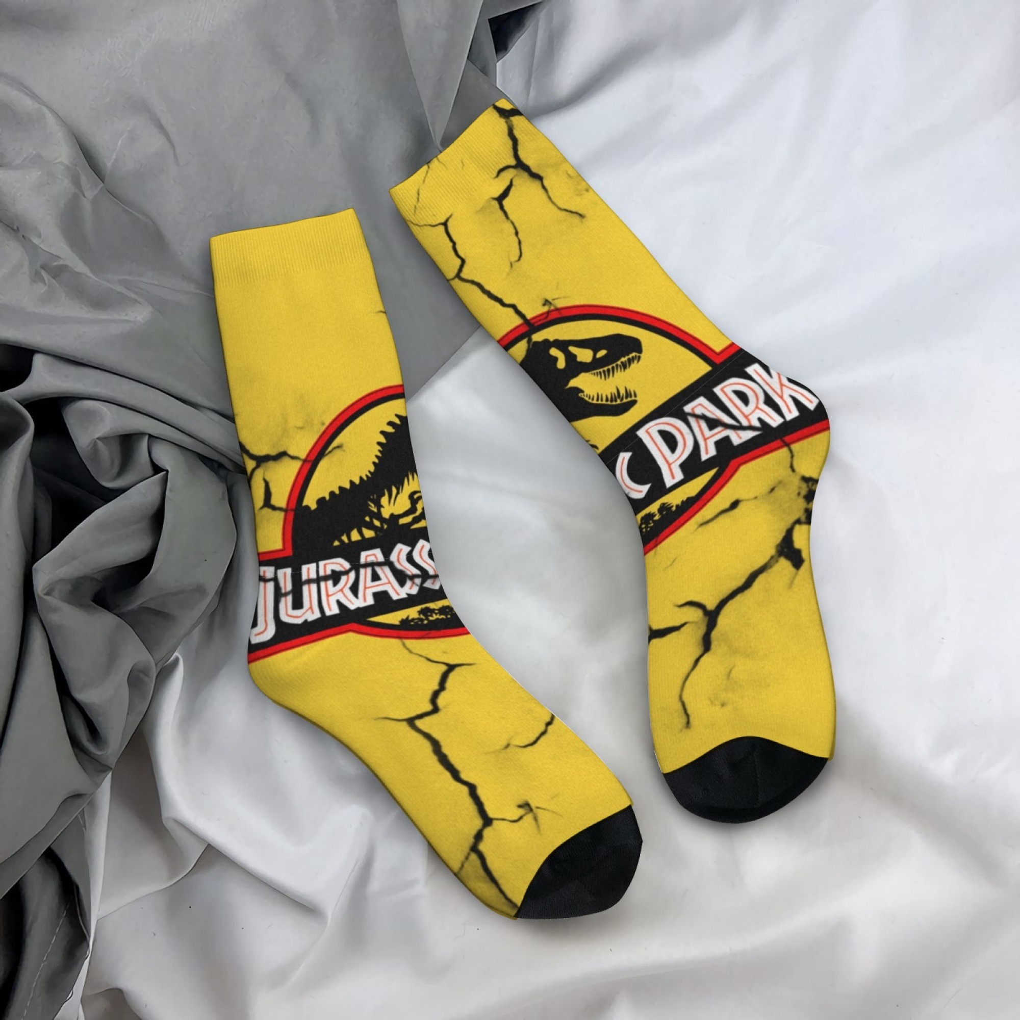 Jurassic Park Dinosaur Socks R - Street Fashion Style Youtube ulasan dan harga