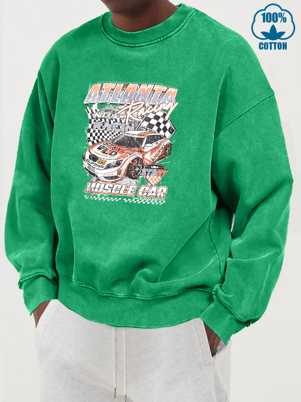 Atlanta Racing Car Print Male  - Street Fashion Atlanta ulasan dan harga