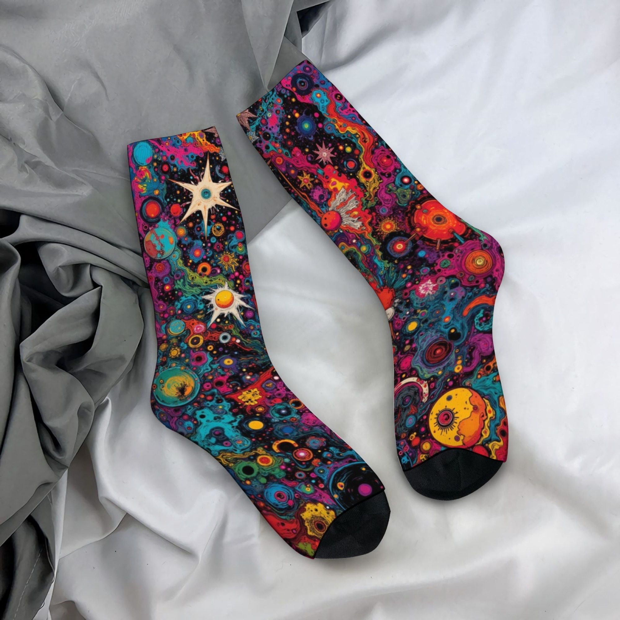 Psychedelic Cosmic Planet Abst - Street Fashion Style Youtube ulasan dan harga
