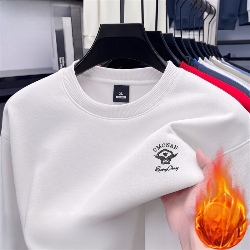 Thickened Fleece Long Sleeve C - Oversized Crewneck Fleece ulasan dan harga