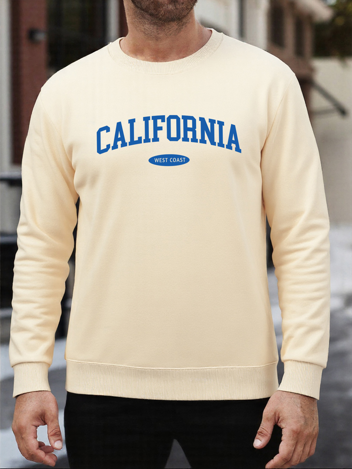 Califonia West Coast Design Pu - Oversized Crewneck Fleece ulasan dan harga