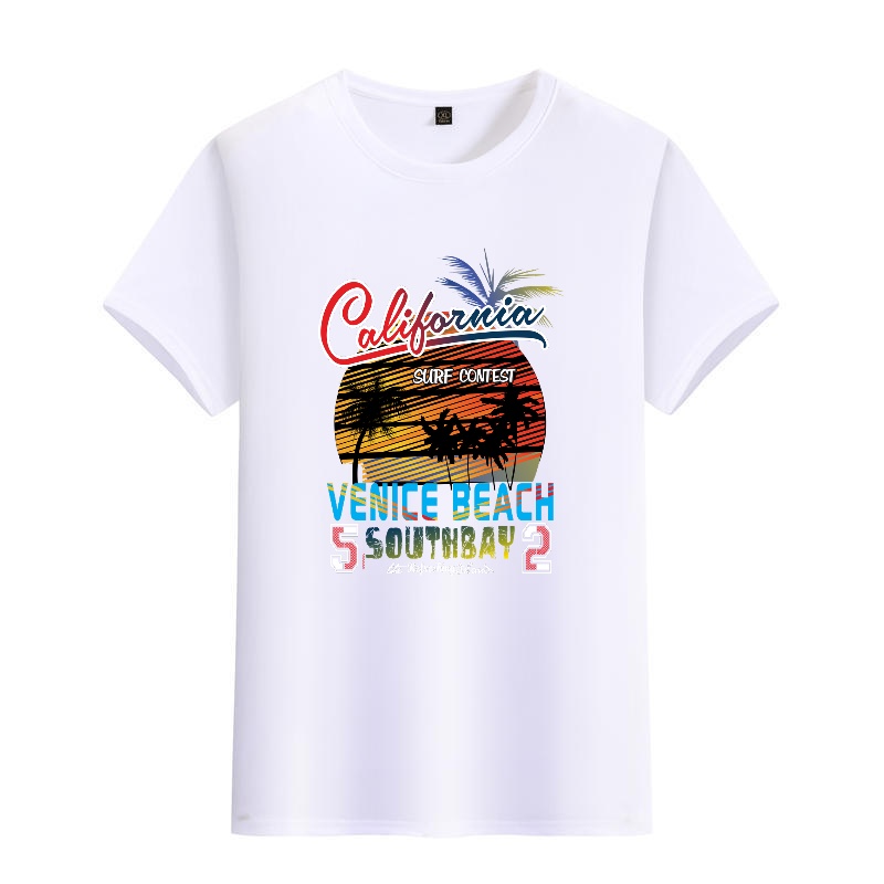 Men's Black Round-Neck Short-S - Street Fashion Venice ulasan dan harga