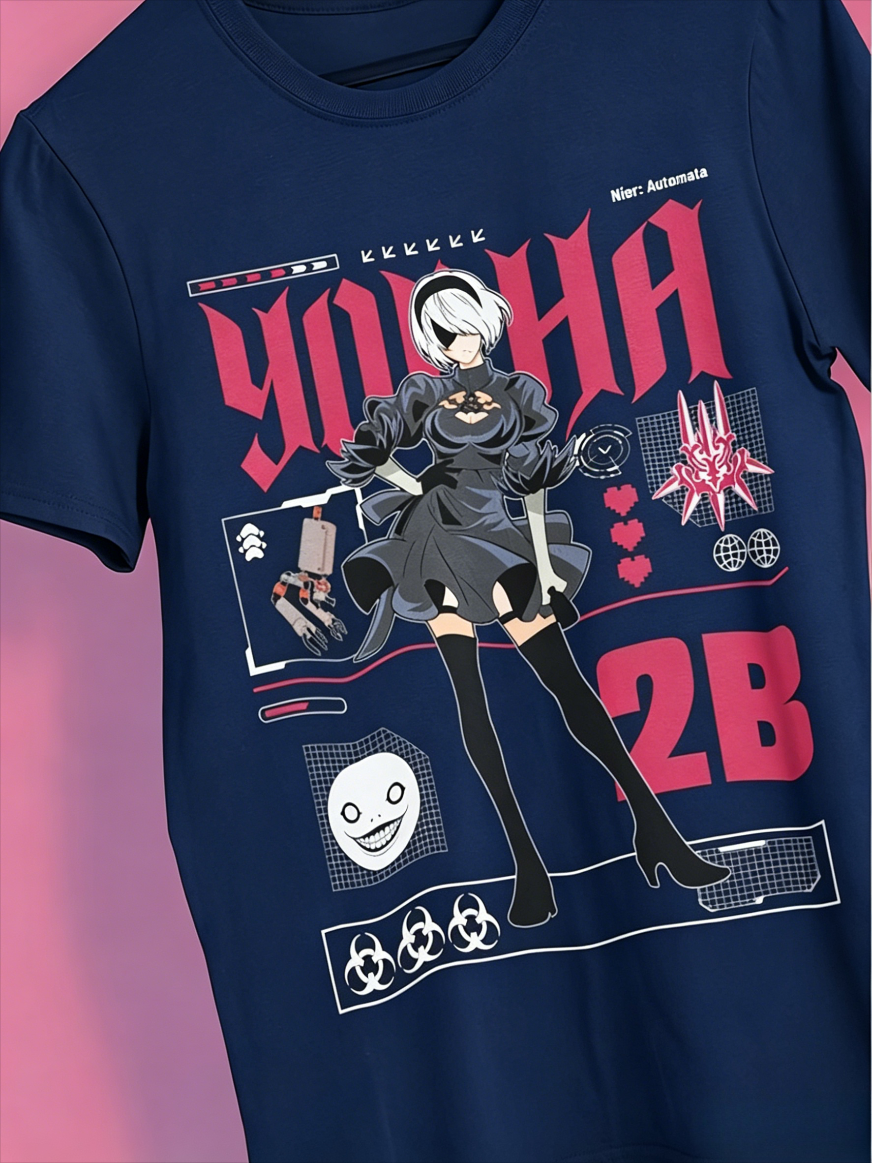 N-N Ier AUTOMATA Unisex T-shir - Street Fashion Videos ulasan dan harga