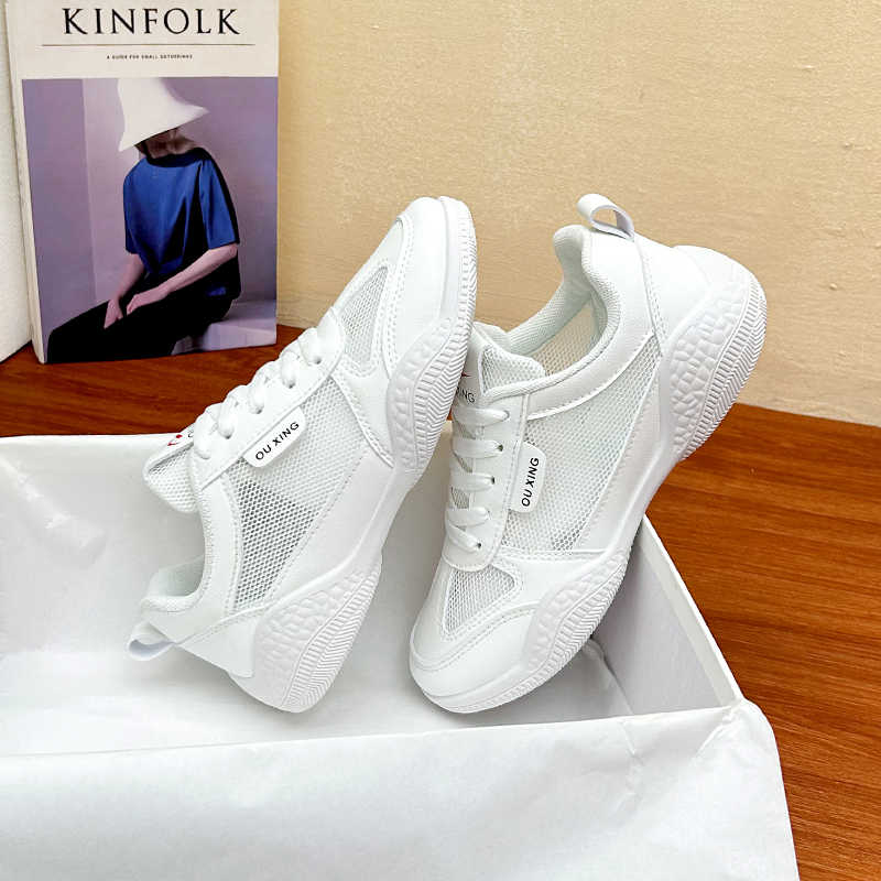 Round Toe Non Slip Chunky Plat - Chunky Sneaker Platform ulasan dan harga
