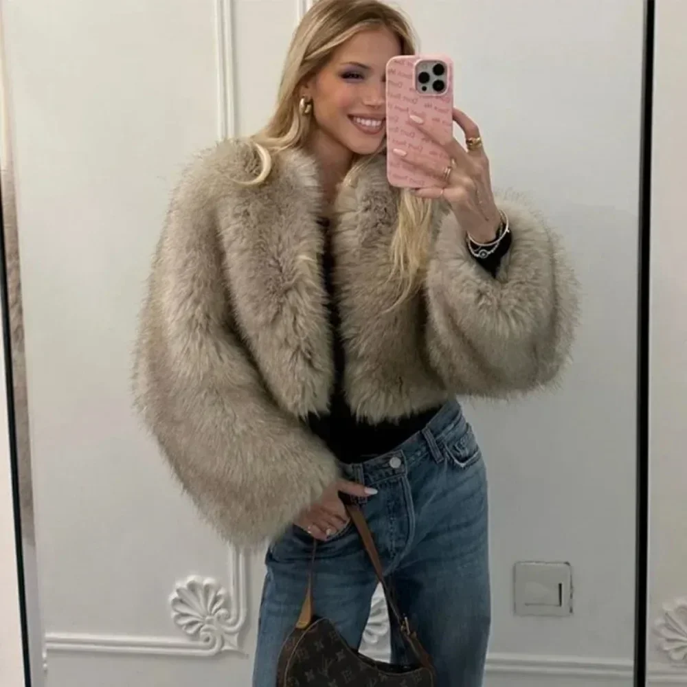 Faux Fur Jacket Women Street F - Street Fashion Week ulasan dan harga