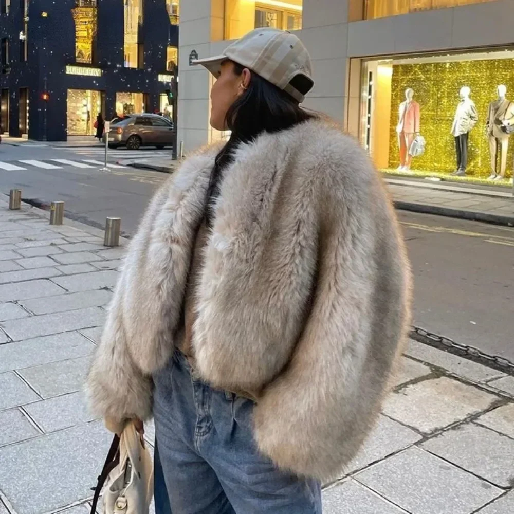 Faux Fur Jacket Women Street F - Street Fashion Week ulasan dan harga
