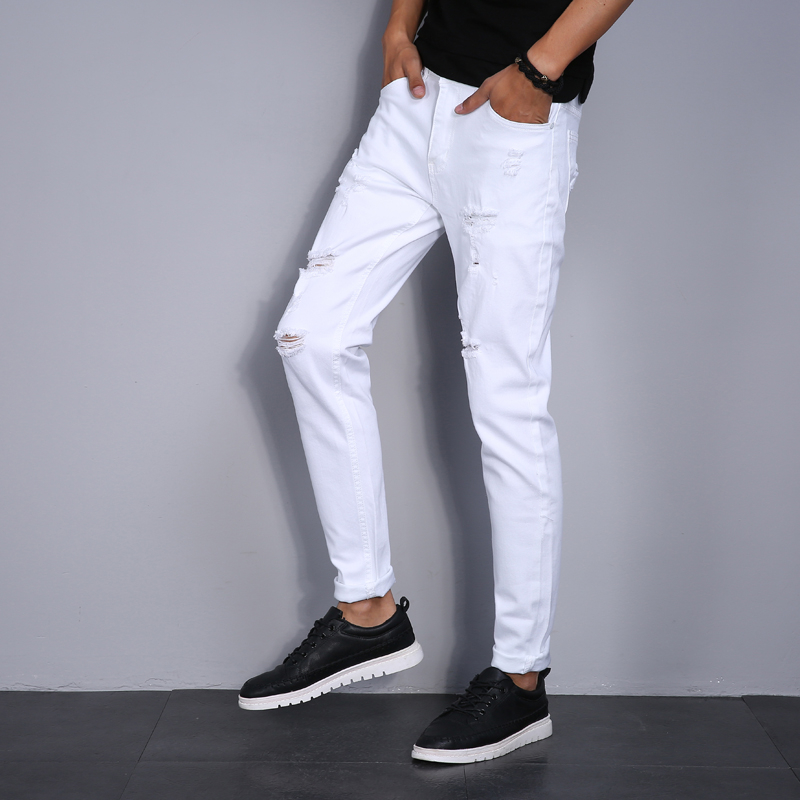 High Street Fashion Men Jeans  - Street Fashion In Korea ulasan dan harga