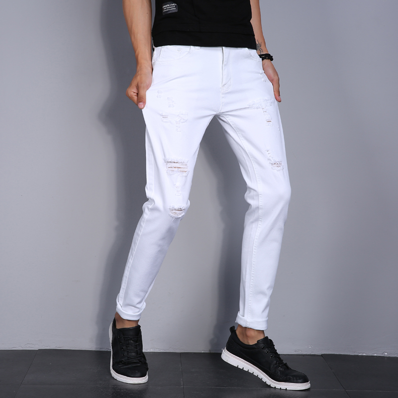 High Street Fashion Men Jeans  - Street Fashion In Korea ulasan dan harga