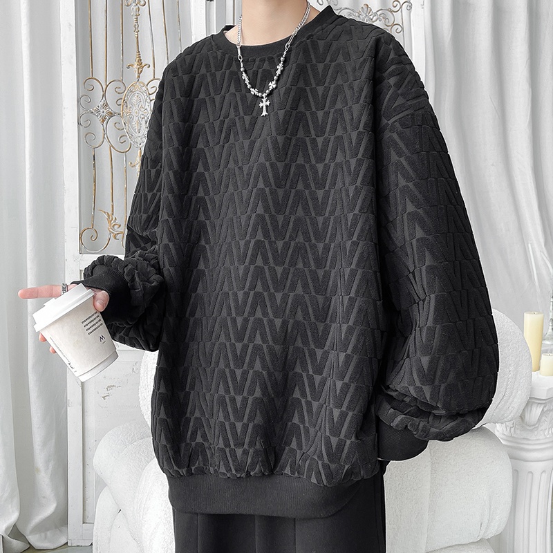 Trendy Oversize Men's Crew Nec - Oversized Crewneck Fleece ulasan dan harga