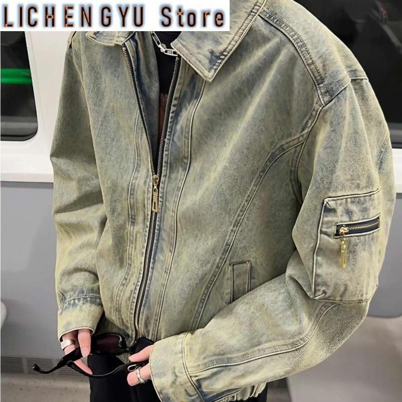 Men's Jean Jacket Autumn Vinta - Street Fashion In Korea ulasan dan harga