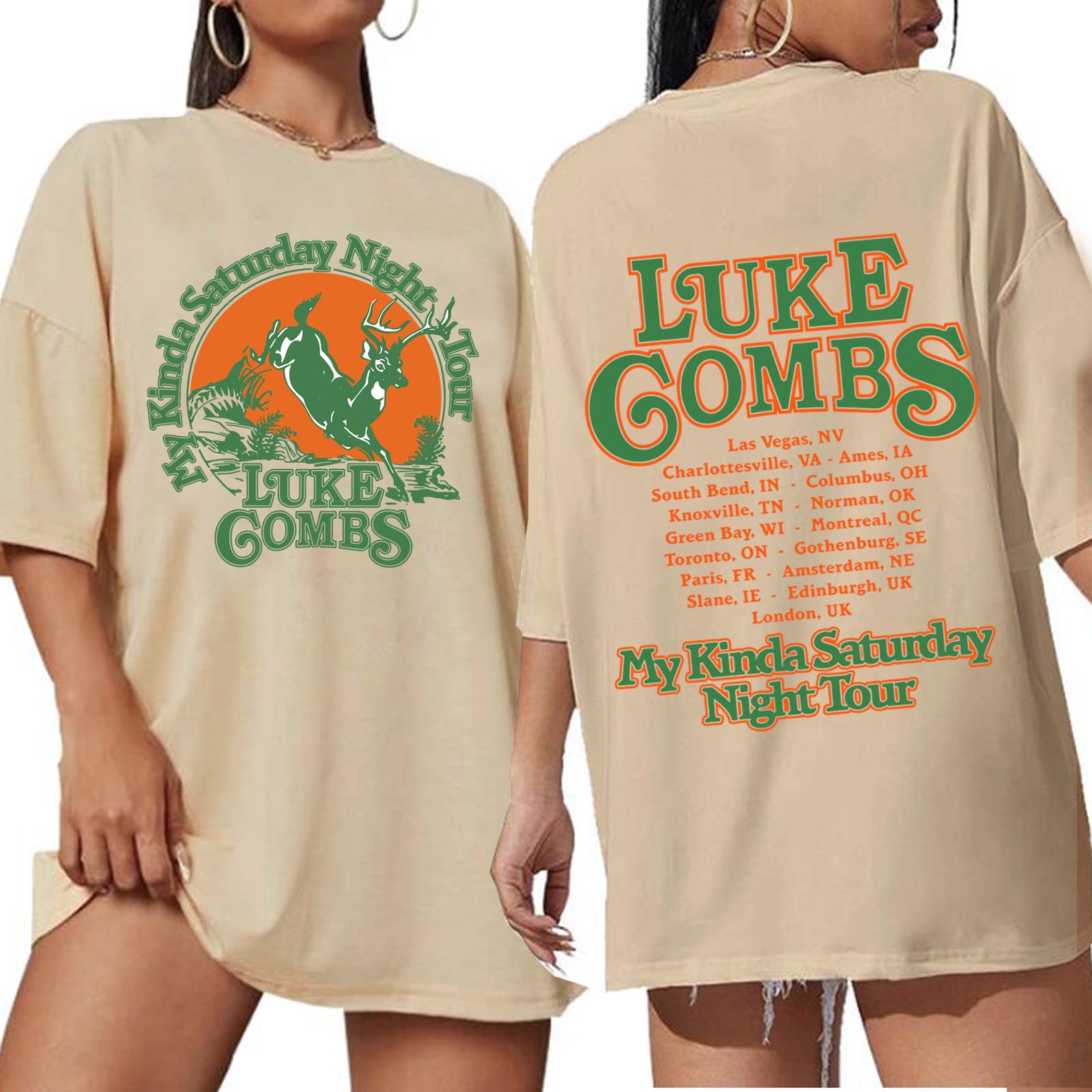 Luke-Combs Tour 2026 Shirt Wom - Oversized Crewneck Fleece ulasan dan harga