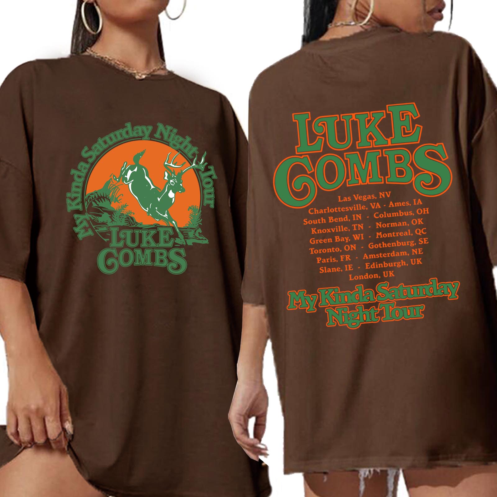Luke-Combs Tour 2026 Shirt Wom - Oversized Crewneck Fleece ulasan dan harga