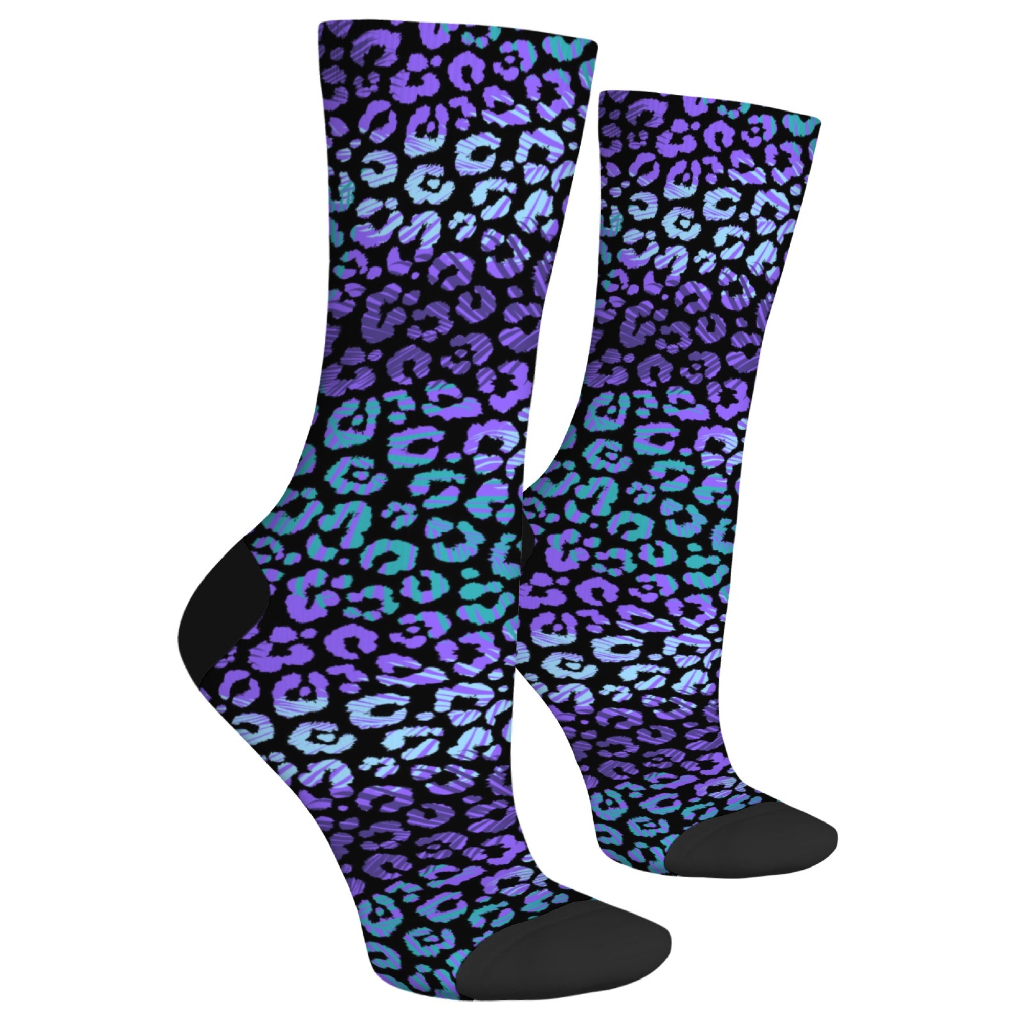 Neon Leopard Print Socks Y2K S - Street Fashion Style Youtube ulasan dan harga