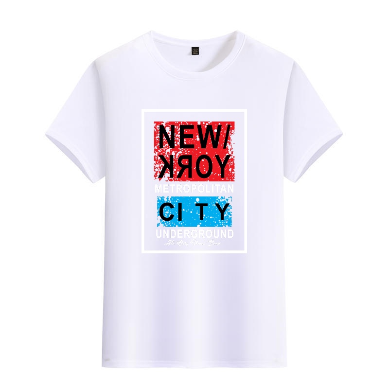 Men's Black Round-Neck Short-S - Street Style New York Fashion ulasan dan harga
