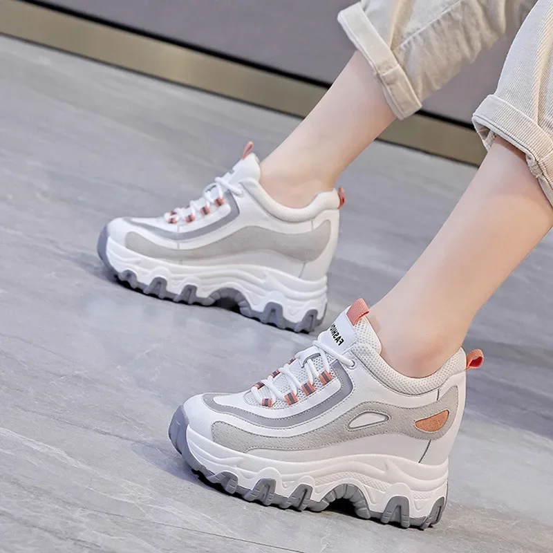 9CM Genuine Leather Platform W - Chunky Sneaker Platform ulasan dan harga