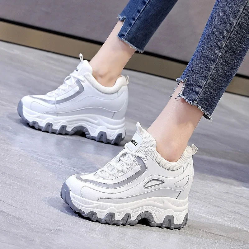 9CM Genuine Leather Platform W - Chunky Sneaker Platform ulasan dan harga