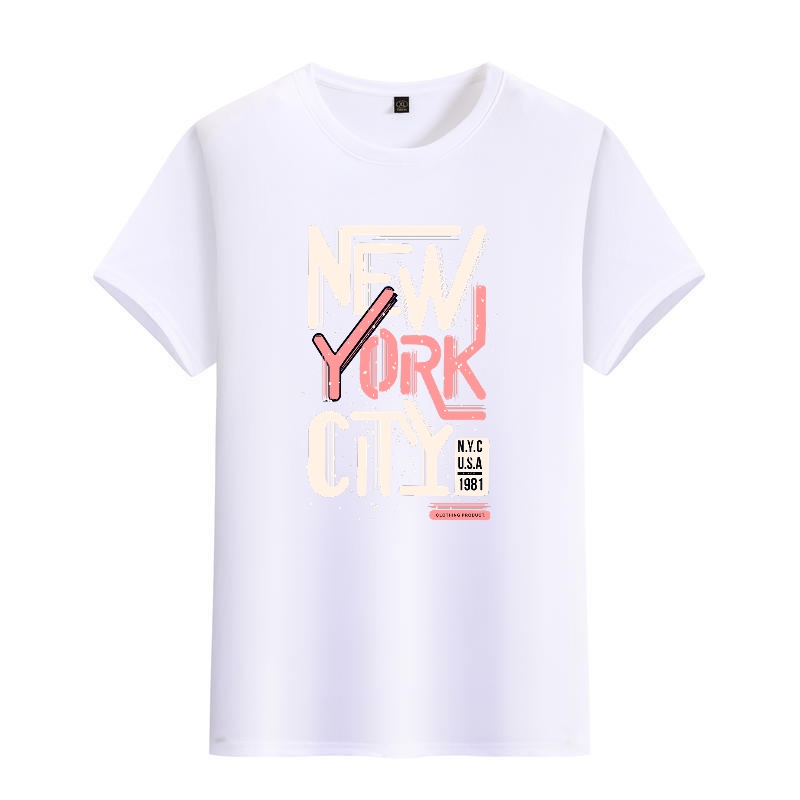 Men's Black Round-Neck Short-S - Street Style New York Fashion ulasan dan harga