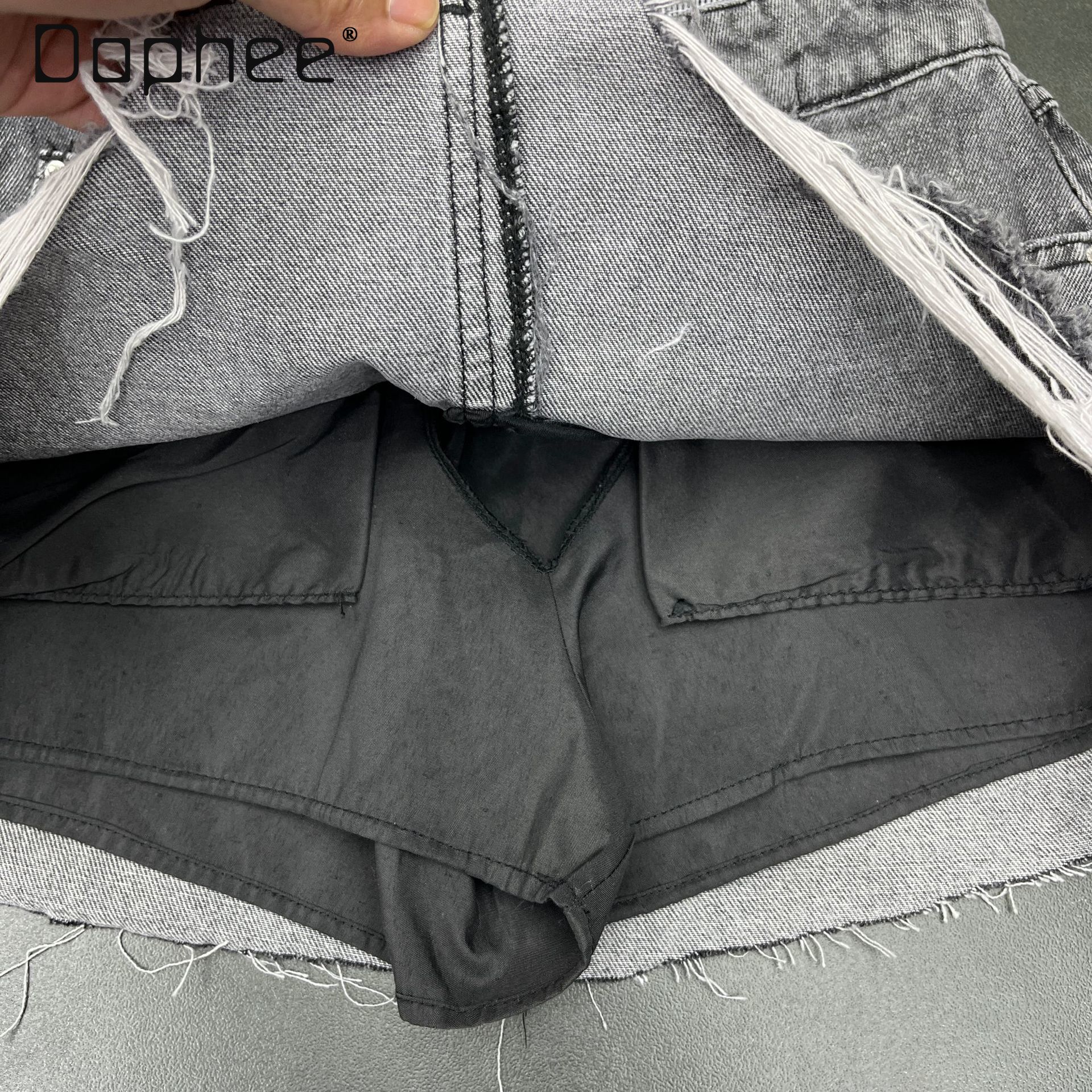 Street Retro Rough-edged Denim - Street Fashion In Korea ulasan dan harga