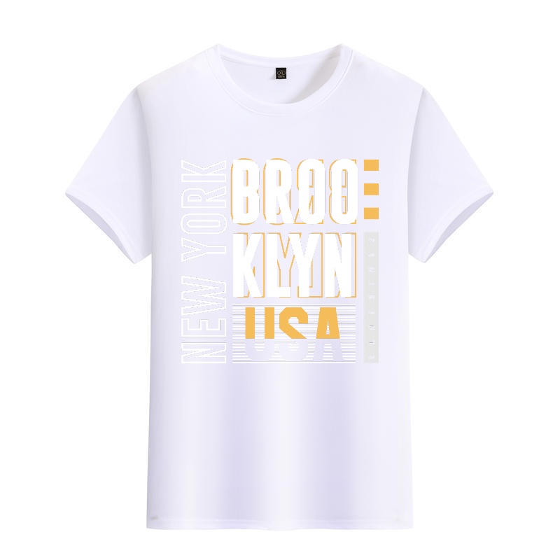 Men's Black Round-Neck Short-S - Street Style New York Fashion ulasan dan harga