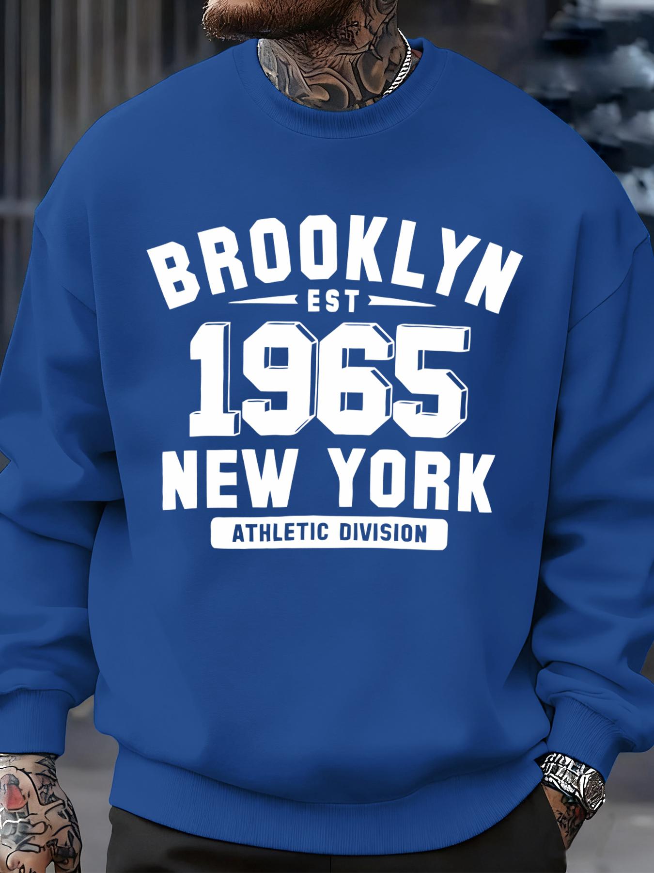 Brooklyn 1965 New York Printed - Oversized Crewneck Fleece ulasan dan harga