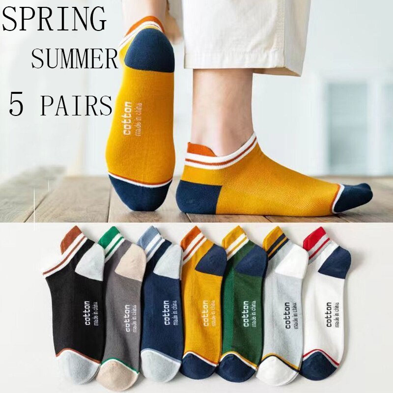 5 Pairs Man Short Socks Fashio - Street Fashion Style Youtube ulasan dan harga