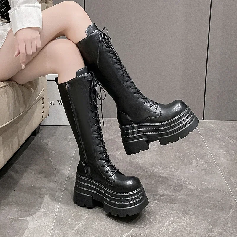 10CM New Women's Roman Long Bo - Chunky Sneaker Platform ulasan dan harga