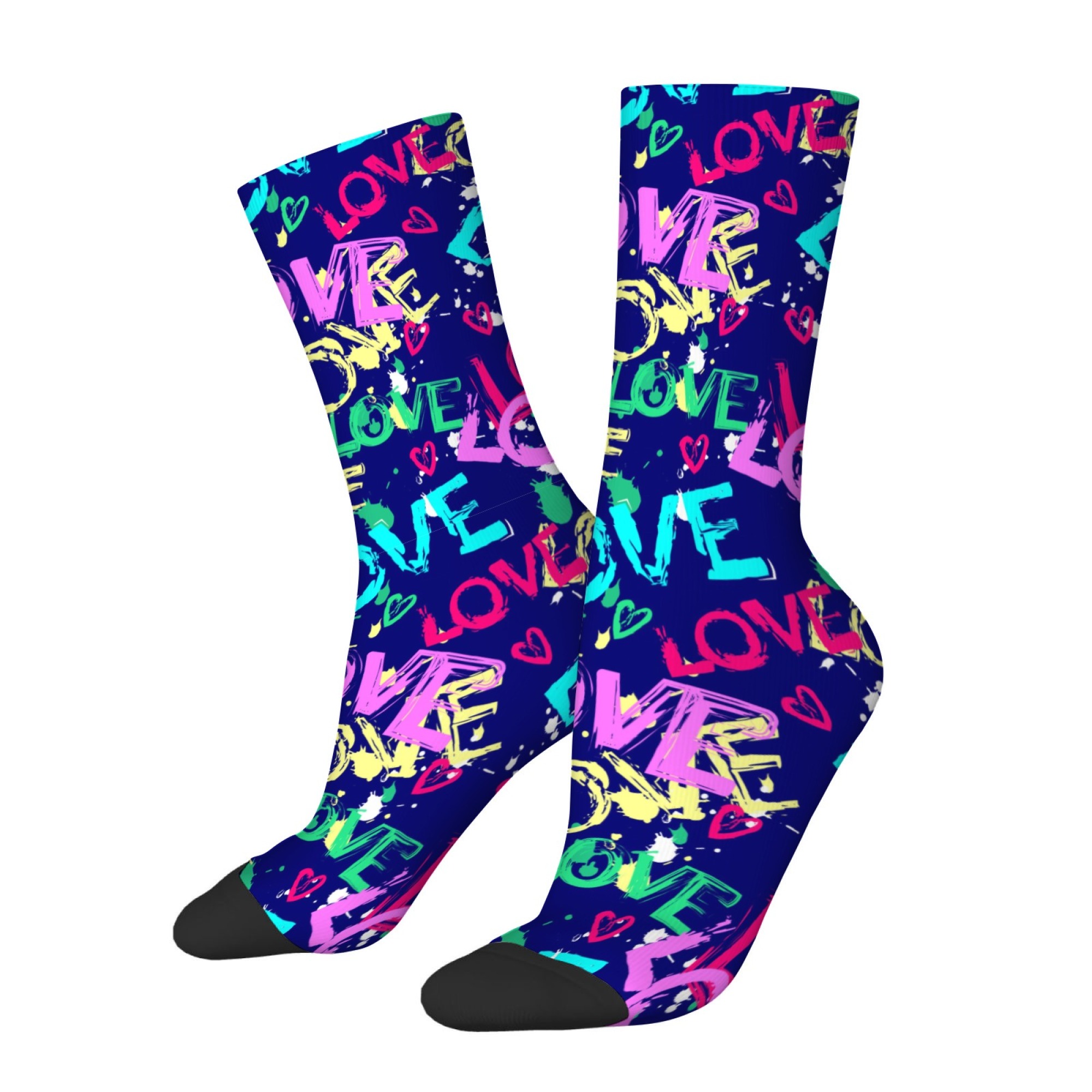LOVE Colorful Graffiti Happy M - Street Fashion Style Youtube ulasan dan harga