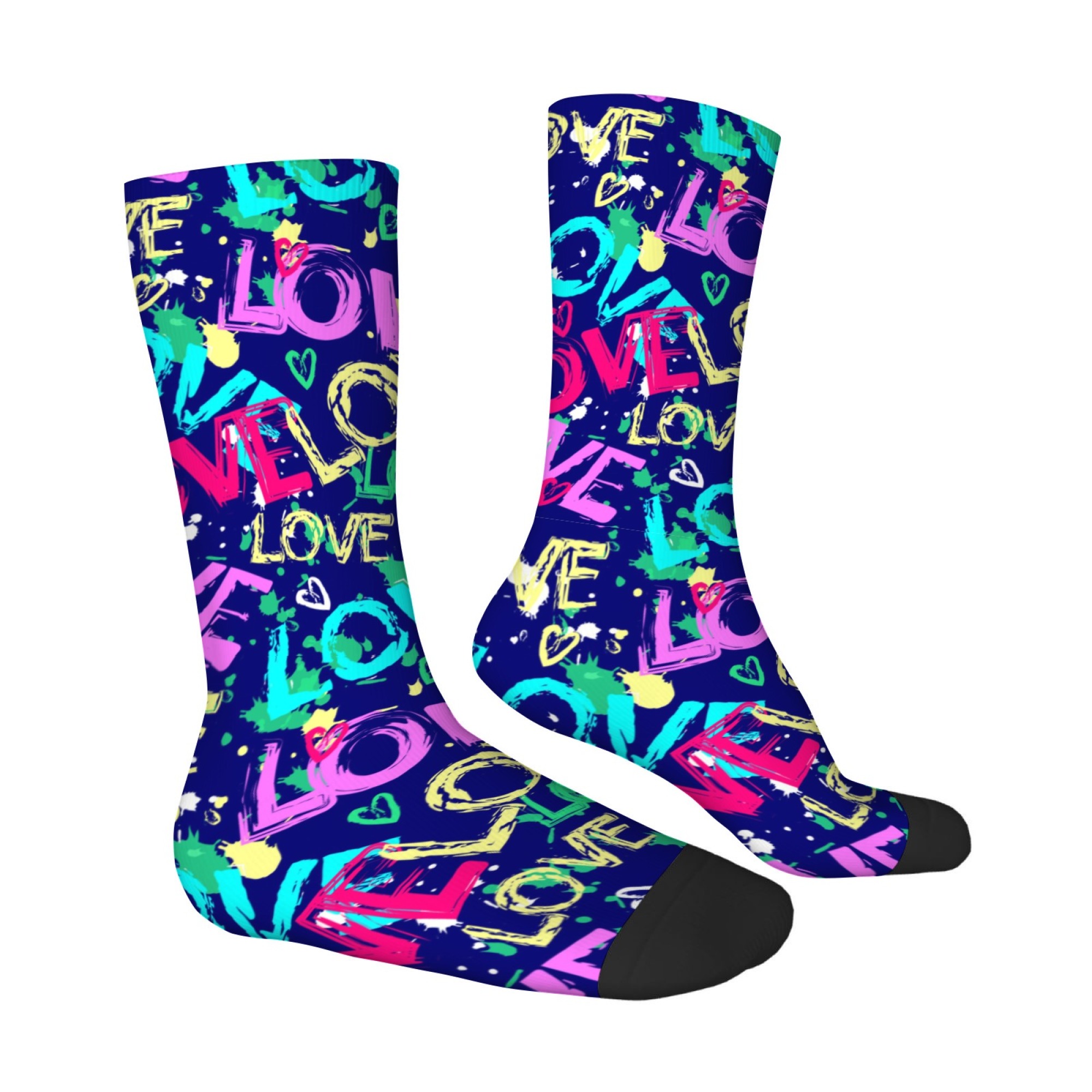 LOVE Colorful Graffiti Happy M - Street Fashion Style Youtube ulasan dan harga
