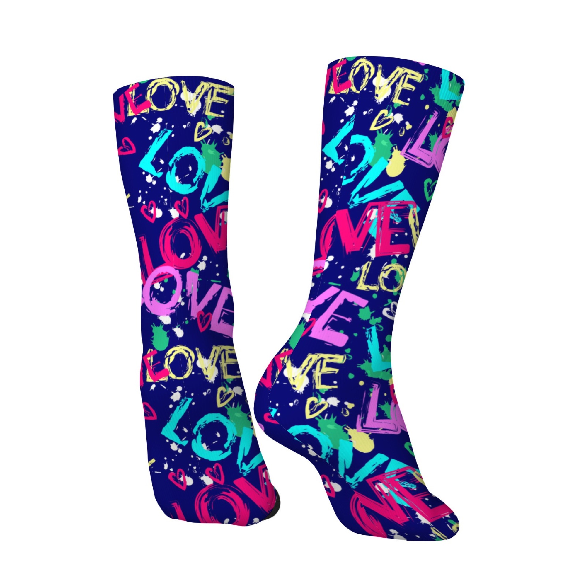 LOVE Colorful Graffiti Happy M - Street Fashion Style Youtube ulasan dan harga